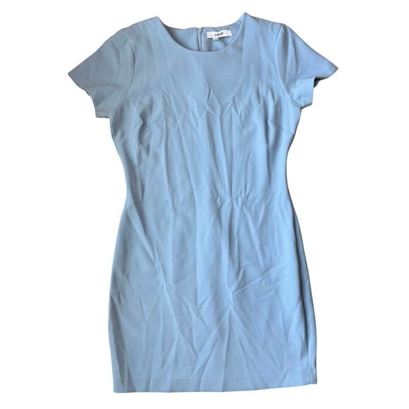 Likely Dress Powder Blue Size 10 Shift Minimalist Wedding Guest Pastel Zip Up - Picture 1 of 6